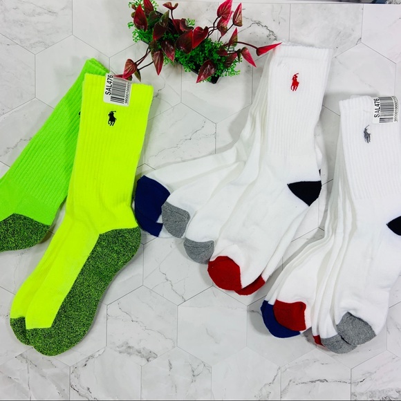 neon polo socks